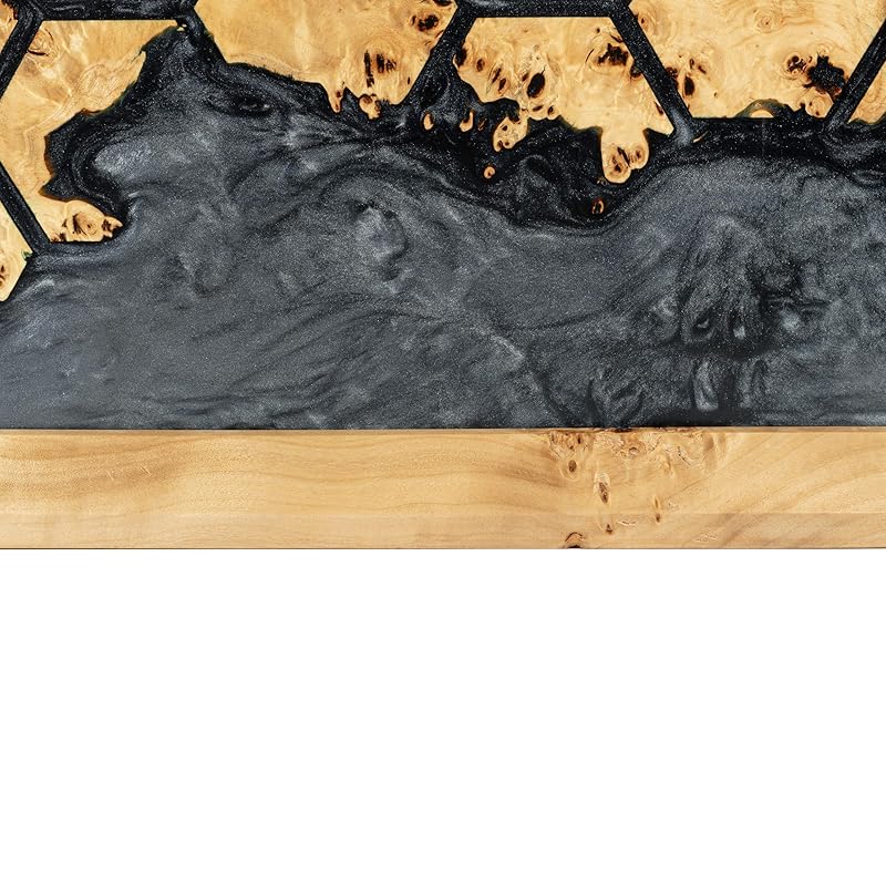 RWA Magnetic Knife Holder – Luxury Magnetic Knife Block Without Knives – Unique 6 Knife Magnet Display Stand Universal Knife Block Knife Holders for Counter Top Kitchen Organizer (Black Diamond)