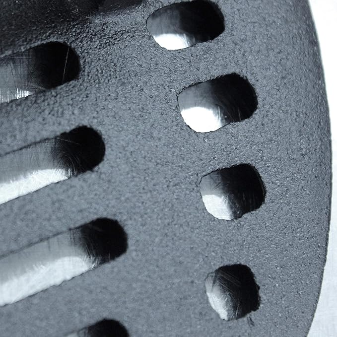 BergHOFF 5Pc Neo Enameled Cast Iron Cookware Set, 3qt. Dutch Oven, Fry Pan 11", Grill Pan 10", Black Slotted Steak Press, Matching Lid,Oven Safe Up To 400°F, Blue