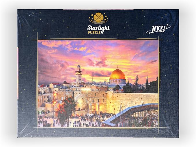 MyPuzzle Skyline of The Old City at The Western Wall and The Temple Mount in Jerusalem Israel - Premium 1000 Piece Jigsaw Puzzle for Adults