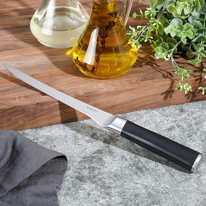 Babish High-Carbon 1.4116 German Steel Cutlery, 8-Inch Boning Kitchen Knife
