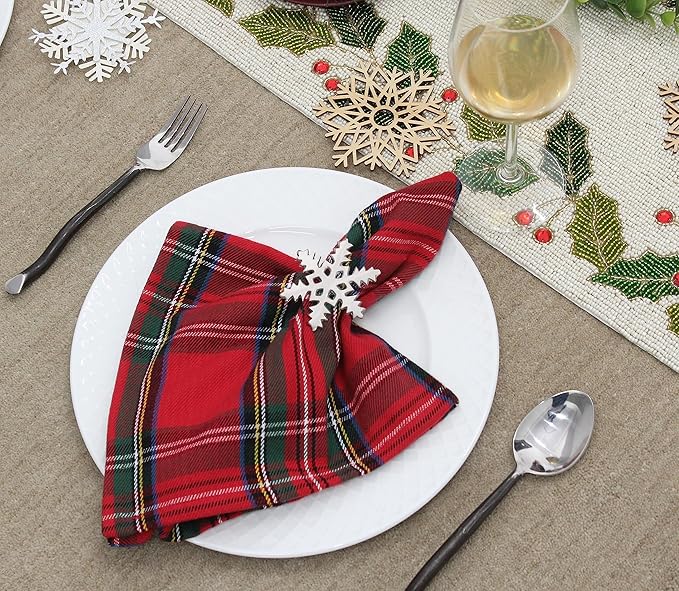 Snowflake Napkin Rings - Set of 8