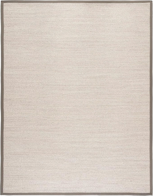 SAFAVIEH Area Rug 11x15 - Natural Fiber Collection - Large - Marble & Khaki, Sisal, Woven Design with Border (NF143E)